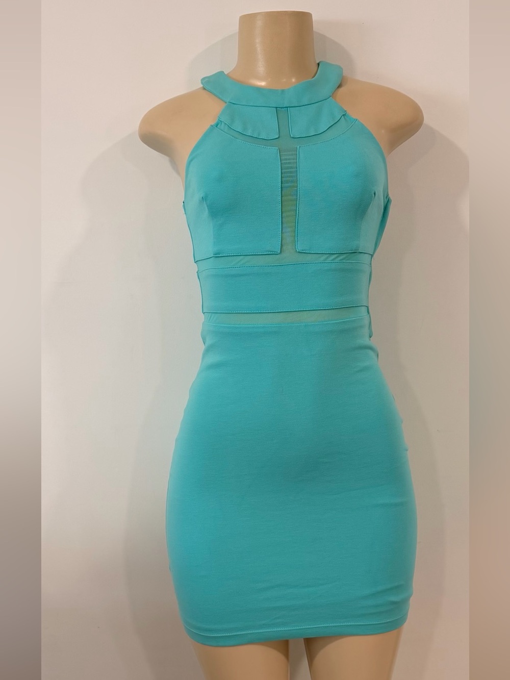 Guess sexy Halter mint color Bodycon Mini Dress